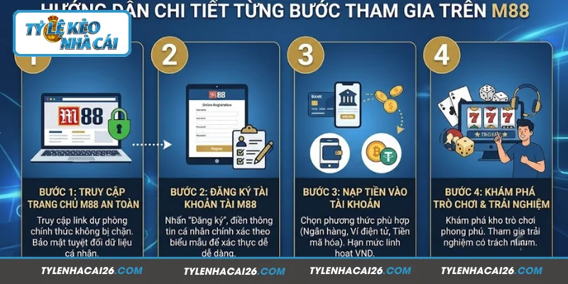 Hướng dẫn từng bước tham gia trên M88